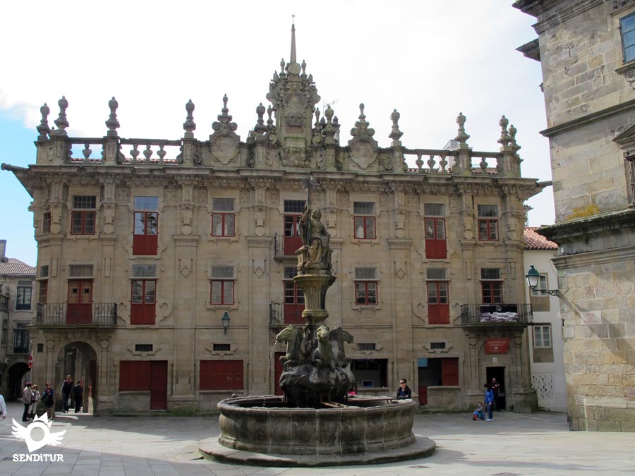 Plaza das Praterías en Santiago de Compostela 