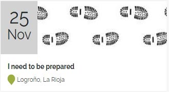 I need to be prepared