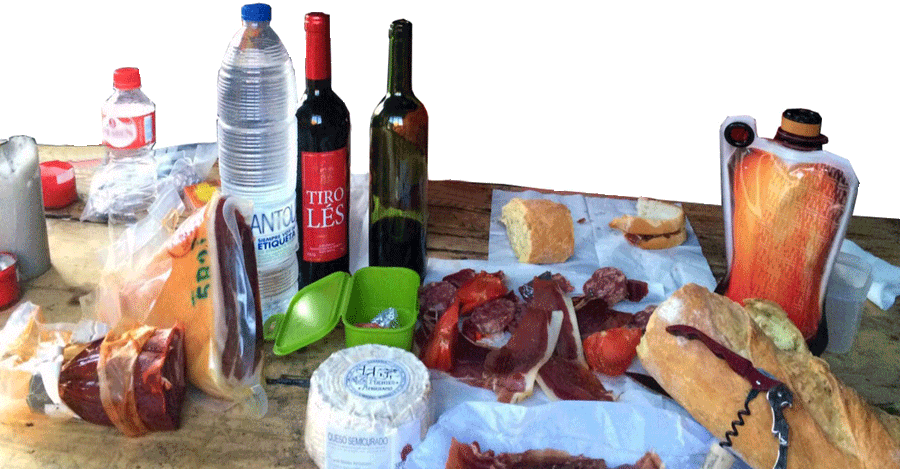 Mesa con alimentos 