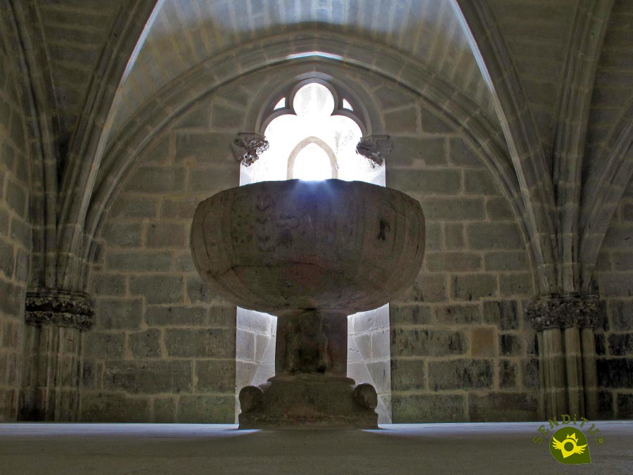 Baptismal font in the fortress Church of Santa María de Ujué