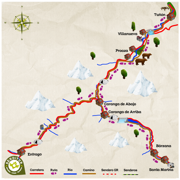 Map of the Greenway of the Bear Path