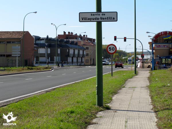 We can follow the Way or the national one until the roundabout of the Pilgrim in Burgos.