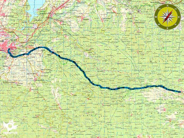 Topographical Map Stage 20 Rabanal del Camino-Ponferrada Frenc:Way