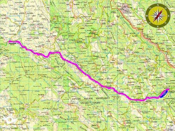 Mapa Topografico Etapa 23 O Cebreiro-Triacastela Camino Frances