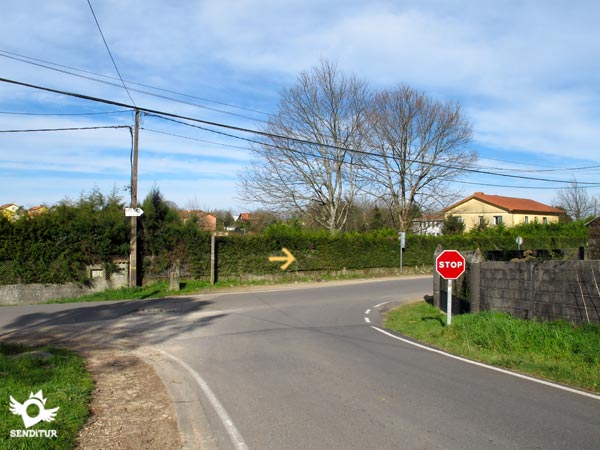 At the end of the road continue to the right