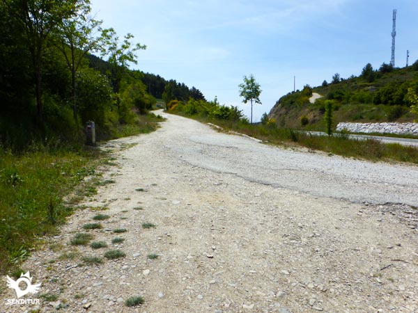 Asphalt road next to the road