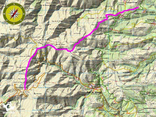 Topographical Map Stage 04b Route of the Hospitals Primitive Way
