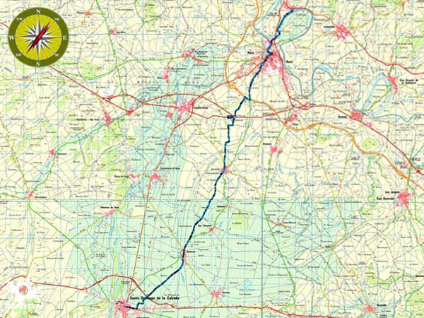 Mapa Topografico Etapa Briñas-Santo Domingo de la Calzada Camino Vasco del Interior