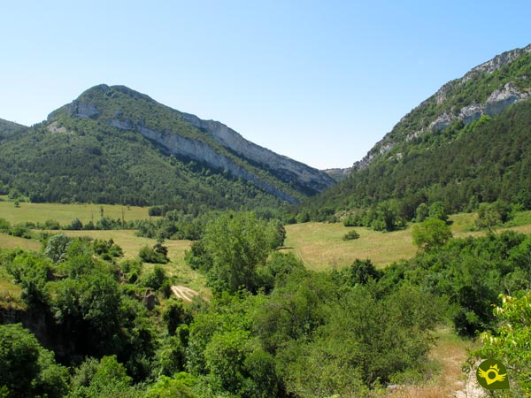 Monte Santa Ana and gorge from Ribera