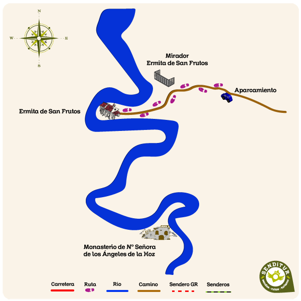 Mapa ruta Ermita de San Frutos