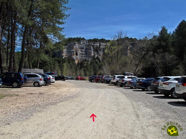 We go through the parking lot