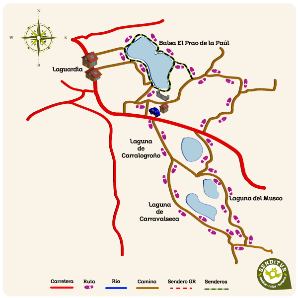 Green Route Map of the Lagoon Complex of Laguardia