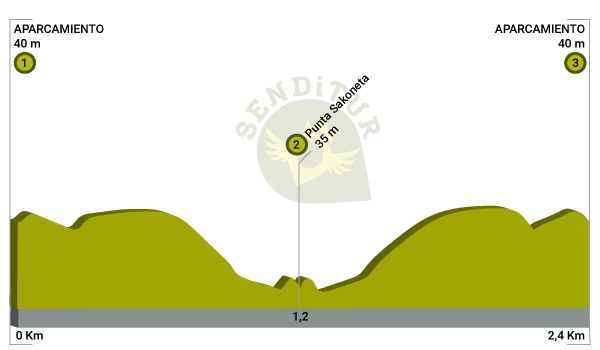 Profile of Georoute of Sakoneta