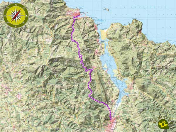 Topographical map GR 38 Wine and Fish Route Section 7 Gernika-Bermeo