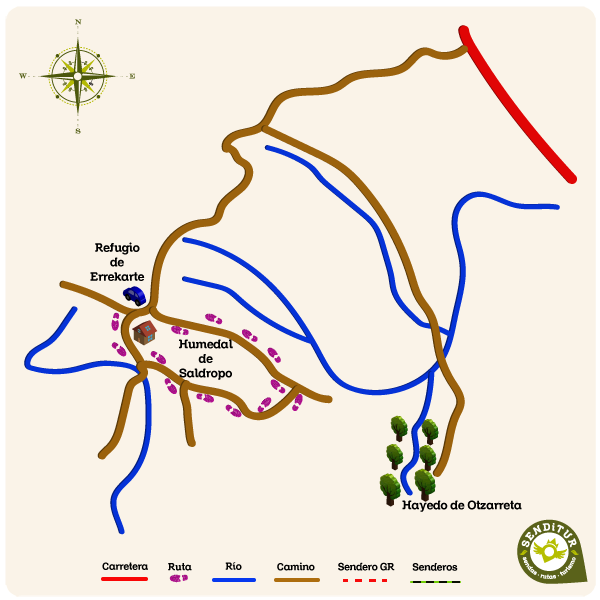 Mapa Humedal de Saldropo