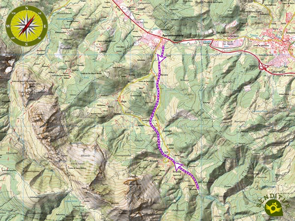 Topographic map of the Greenway of Arrazola