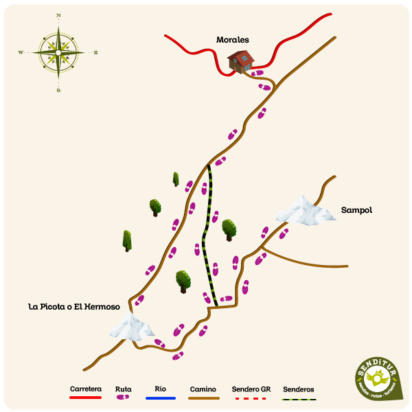 Map of the Climb to Sampol and La Picota or El Hermoso