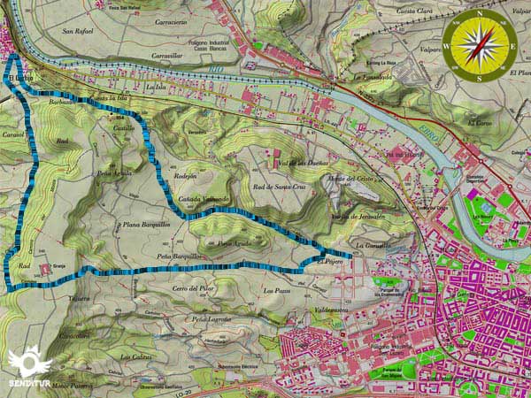 Topographic map Pat:of El Cortijo
