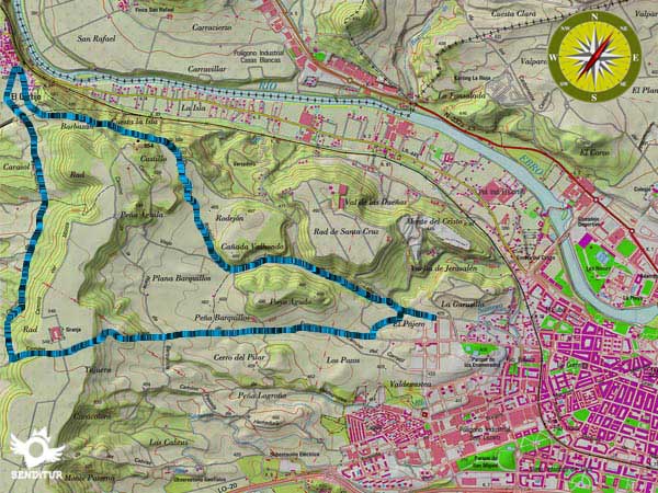 Mapa topográfico Camino de El Cortijo