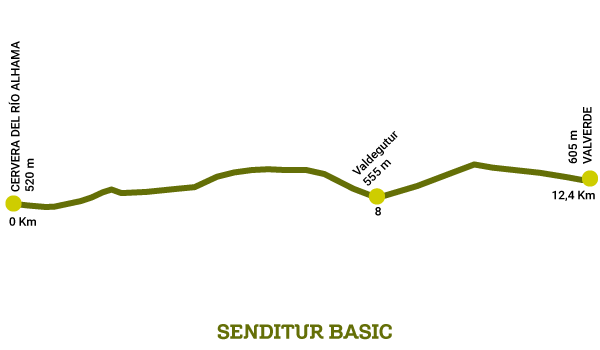 Profile of the Route GR 93 Section 10 Cervera del río Alhama-Valverde