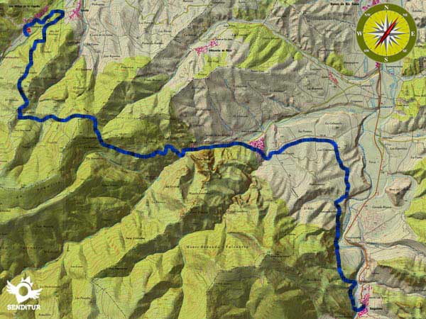 Mapa Topográfico con el recorrido GR 93 Tramo 2 San Millán de la Cogolla-Anguiano
