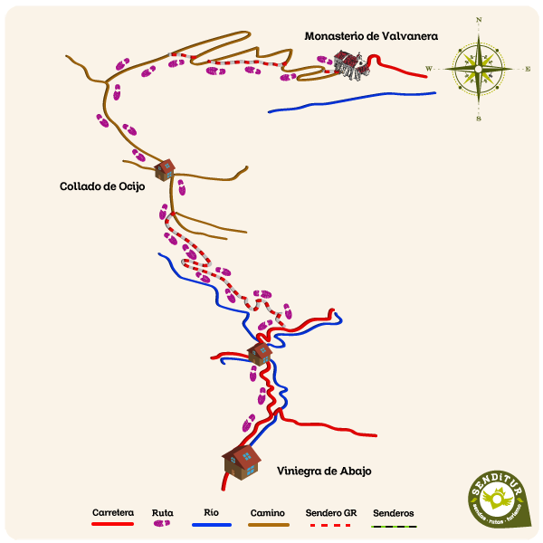 Mapa del GR 190 Tramo 2 Valvanera-Viniegra de Abajo