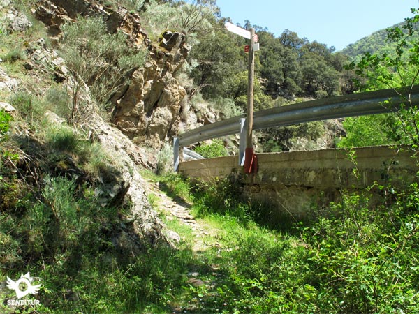 Salida a la antigua carretera