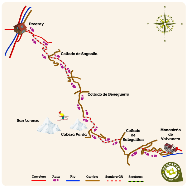 Mapa del GR 190 Tramo 1 Ezcaray-Valvanera