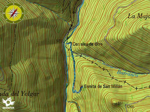 Topographic Map The cave of the Saint