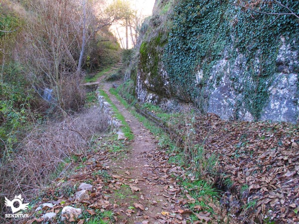 The path through the interior of the Manzanar ravine