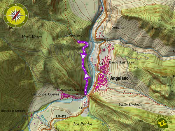 Topographic map of the Walk of Acera