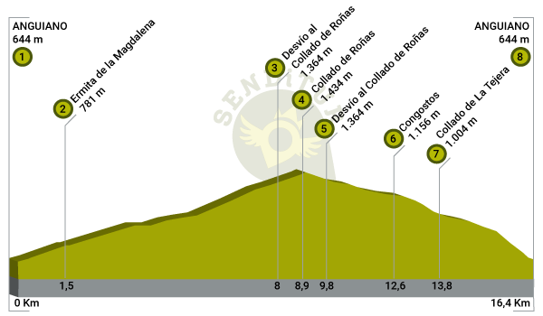 Perfil de la Ruta de Roñas