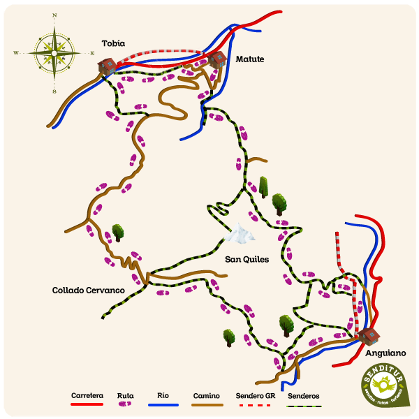 Map of the Route of Three Villas