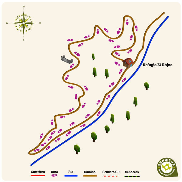 Mapa de la Ruta del Rajao