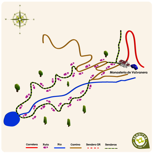 Map of the Path of Valvanera