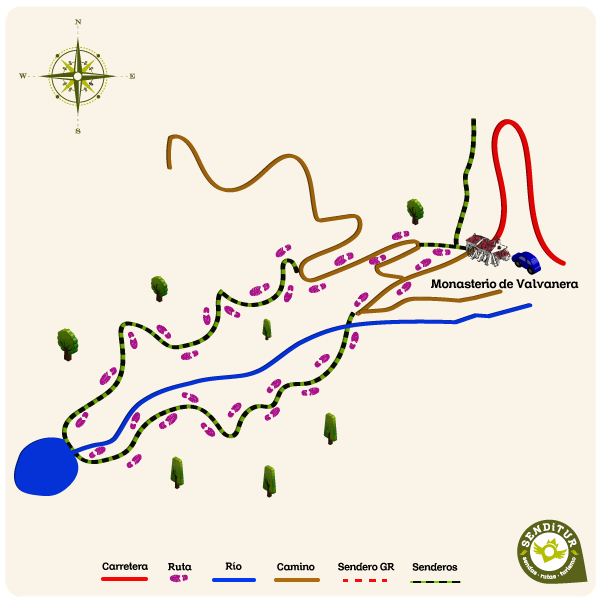 Mapa del Sendero de Valvanera