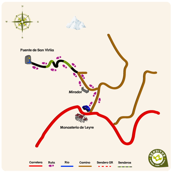 San Virila Fountain Path Map