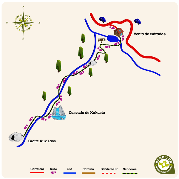 Kakueta Gorges Route Map
